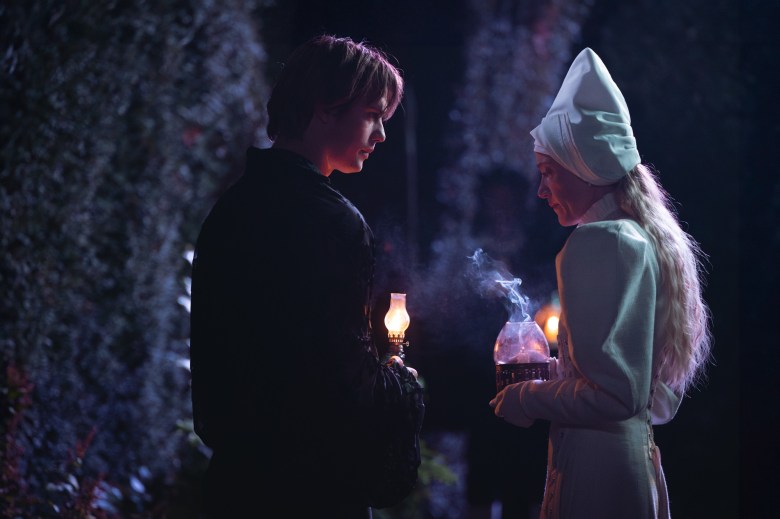 Nicholas Galitzine and Maika Monroe in "100 Nights of Hero." (Photo courtesy of Matthew Towers)