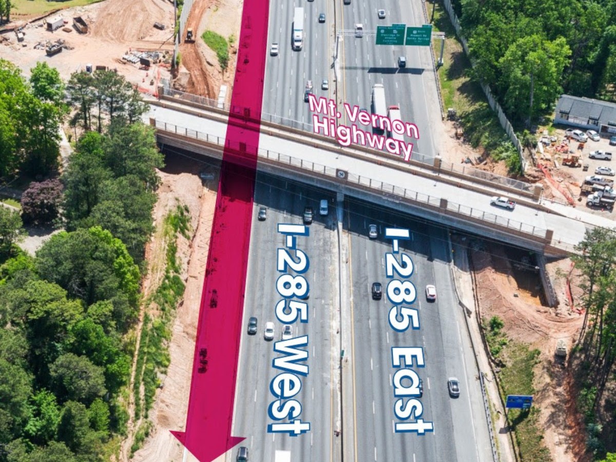 New lane to open on I-285 westbound to ease traffic flow