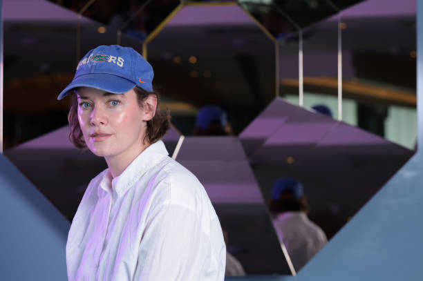 LONDON, ENGLAND - OCTOBER 11: Director Julia Jackman poses for a portrait session at the Afternoon Filmmaker Teas during the 67th BFI London Film Festival at the Sea Containers London on October 11, 2023 in London, England. (Photo by Shane Anthony Sinclair/Getty Images for BFI).