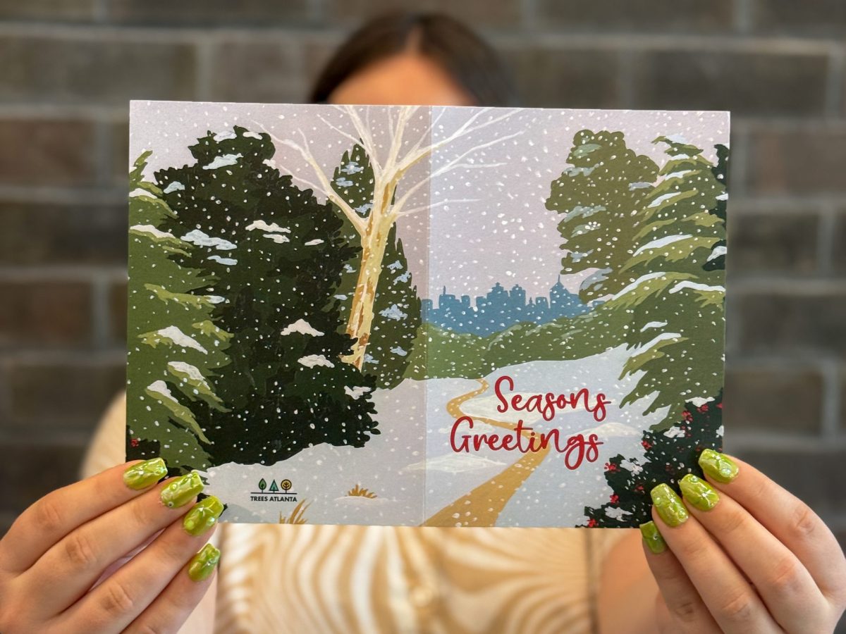 Trees Atlanta holiday card program features Elizabeth Lang’s ‘Evergreen’ design