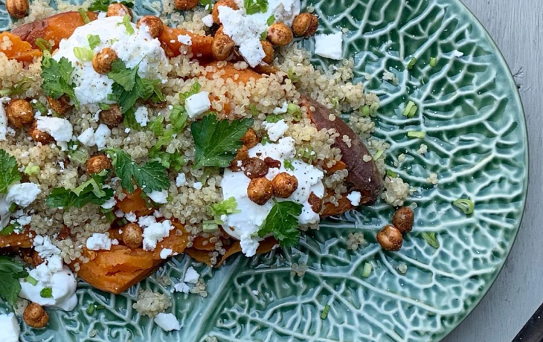 Loaded Sweet Potatoes from Community Farmers Markets (Photo via CFM Instagram).